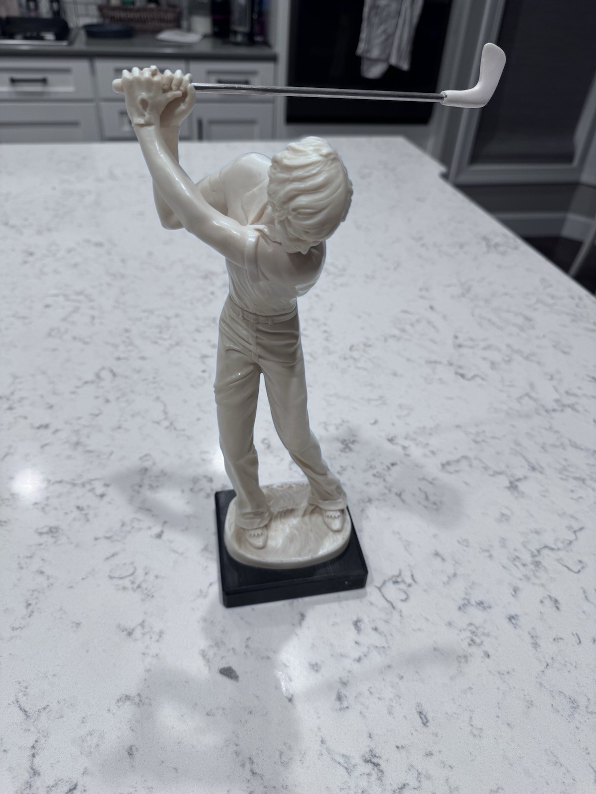 Vintage Amilcare Santini Golfer Figurine Sculpture Made in Italy 13 inch