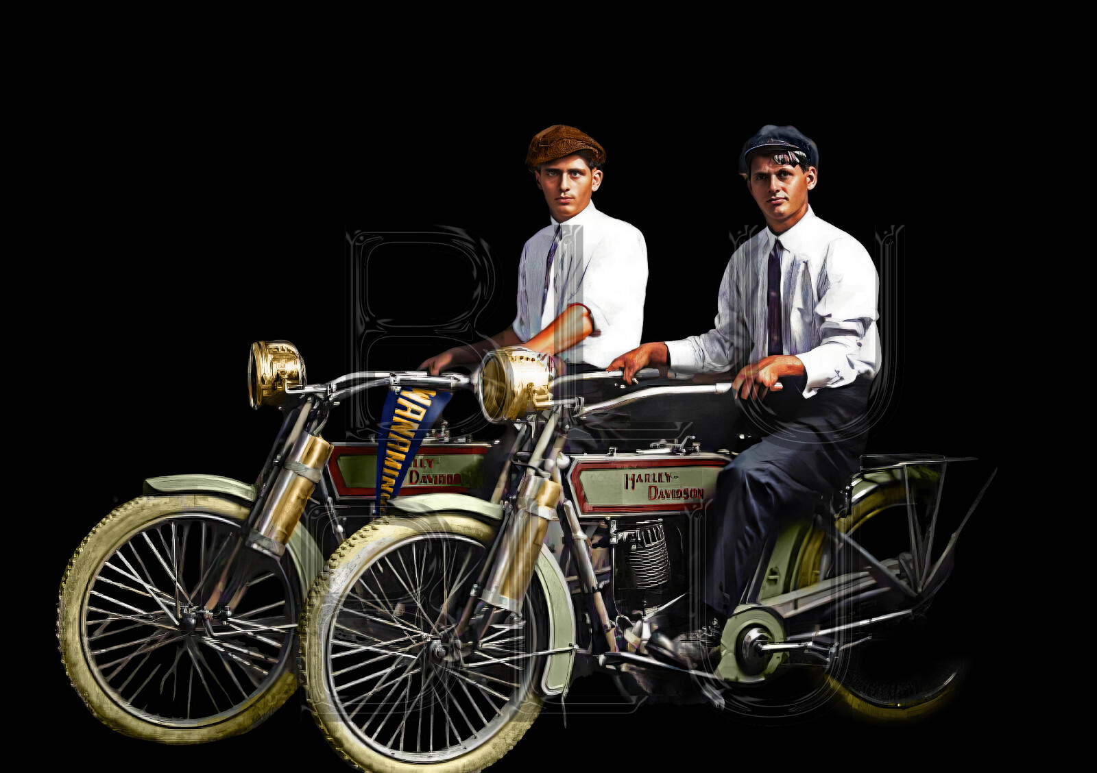 1914 Harley Davidson  11 x 14\