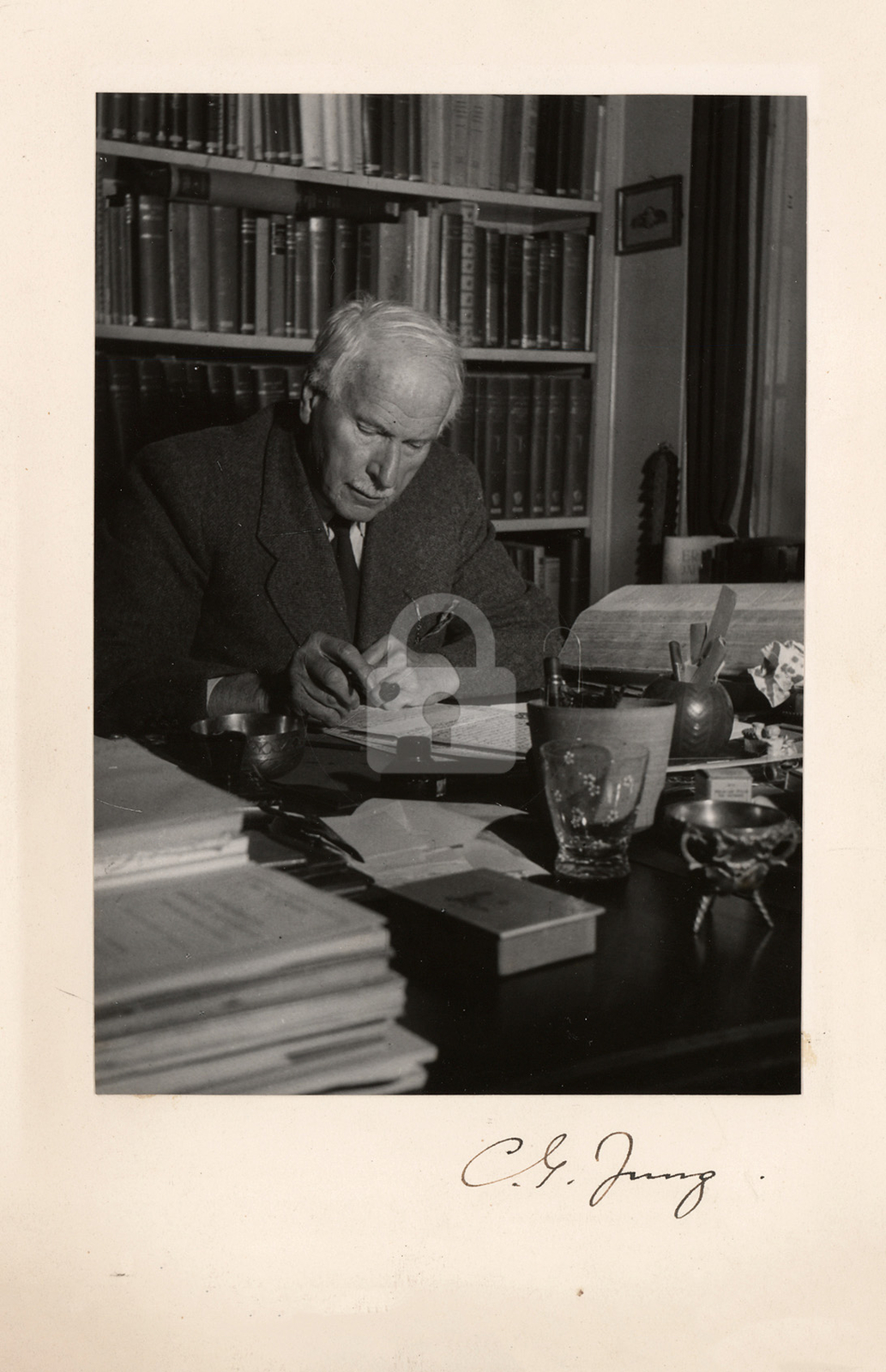 Carl Jung Signed Autograph RPPC Photo Postcard COPY