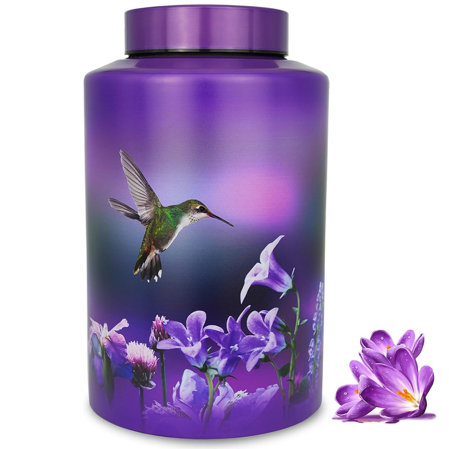Large Purple Hummingbird Cremation Urns for Adult Male Female Ashes Large Purple Hummingbird Cremation Urns for Adult Male Female Ashes