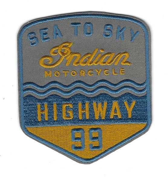 Indian Motorcycles Iron On Patch Sea to Sky Design 4 Indian Motorcycles Iron On Patch Sea to Sky Design 4