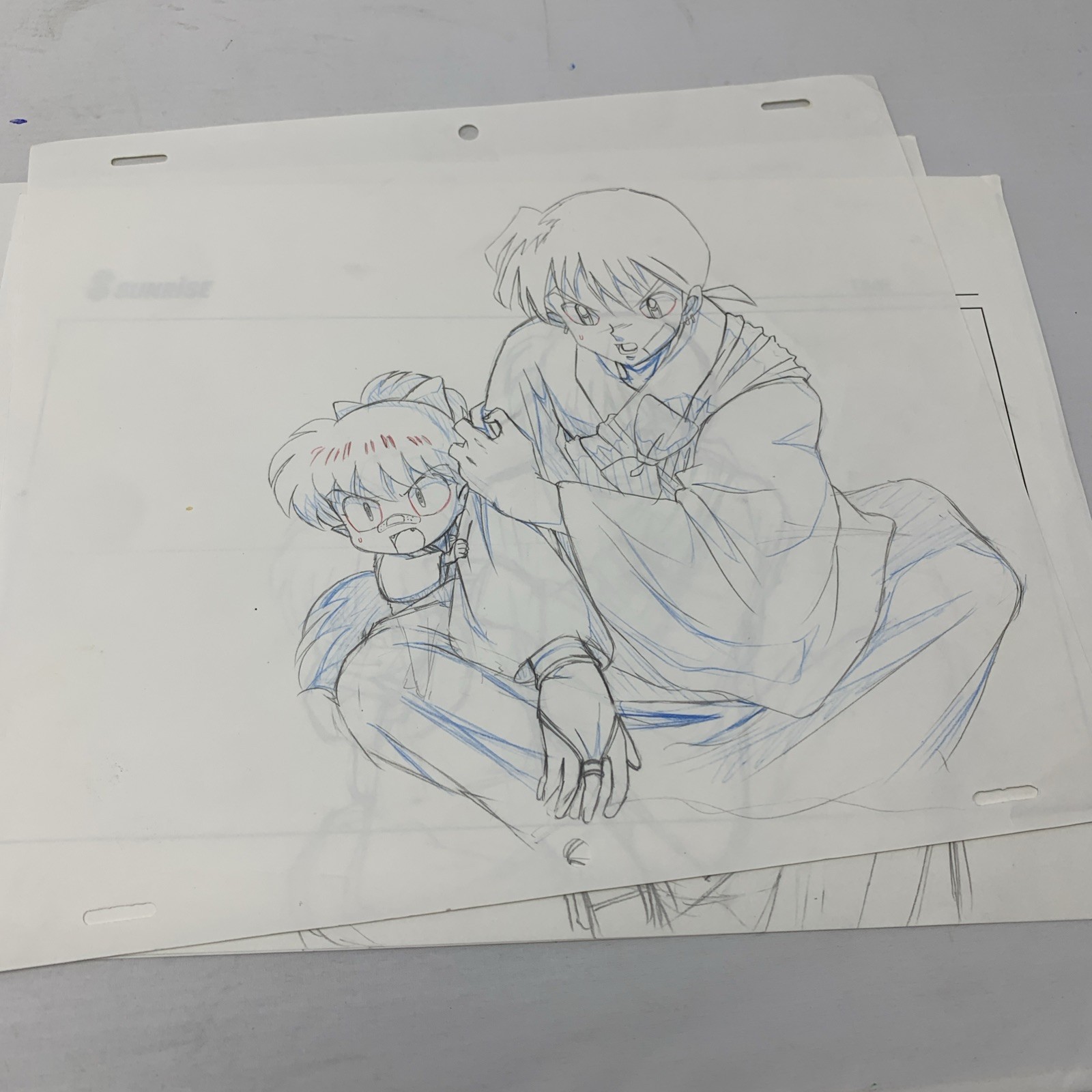 Anime Inuyasha movie douga Miroku and Shippo production sketches Lot Of 4
