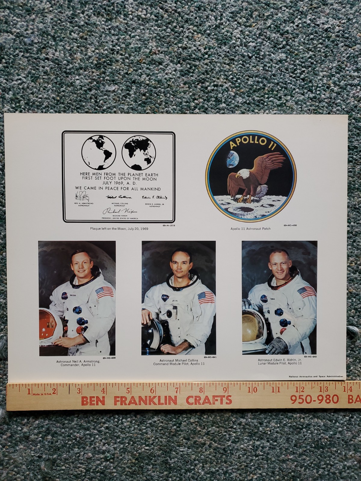Apollo 11 - First Manned Lunar Landing - NASA Picture Set No. 4