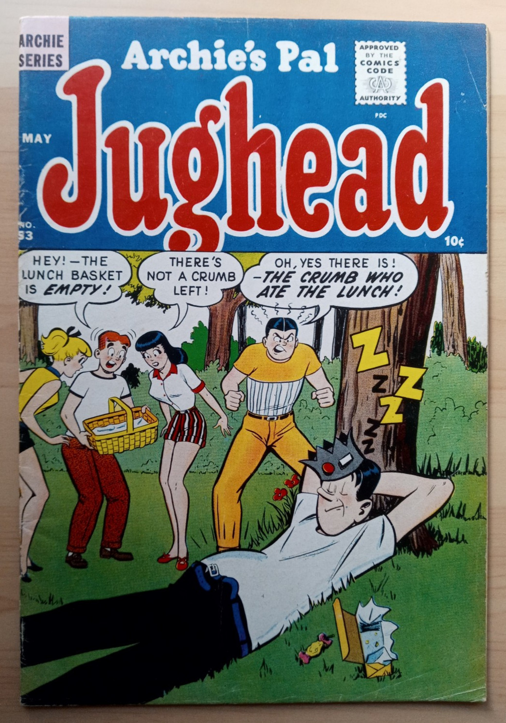 ARCHIE\'S PAL JUGHEAD #53 May 1959 (Archie) Betty Veronica Harry Lucey cover/art