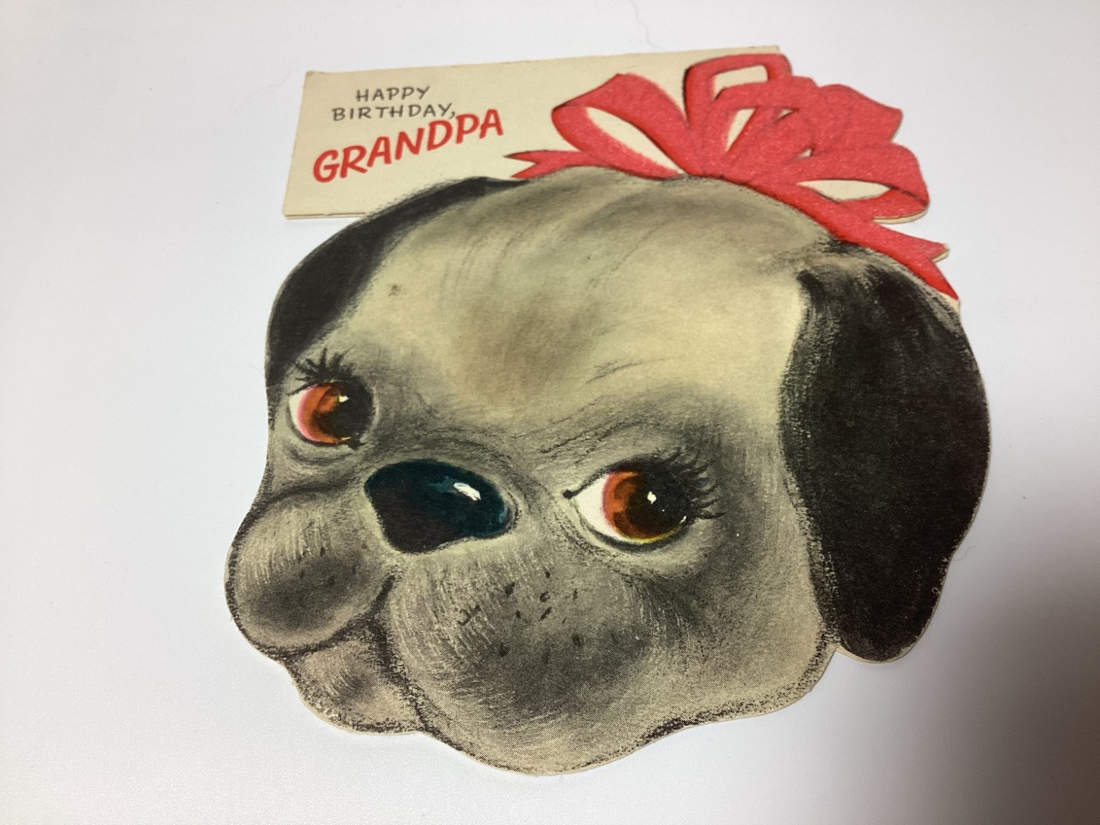 Vintage Hallmark Happy Birthday Grandpa Card with Dog