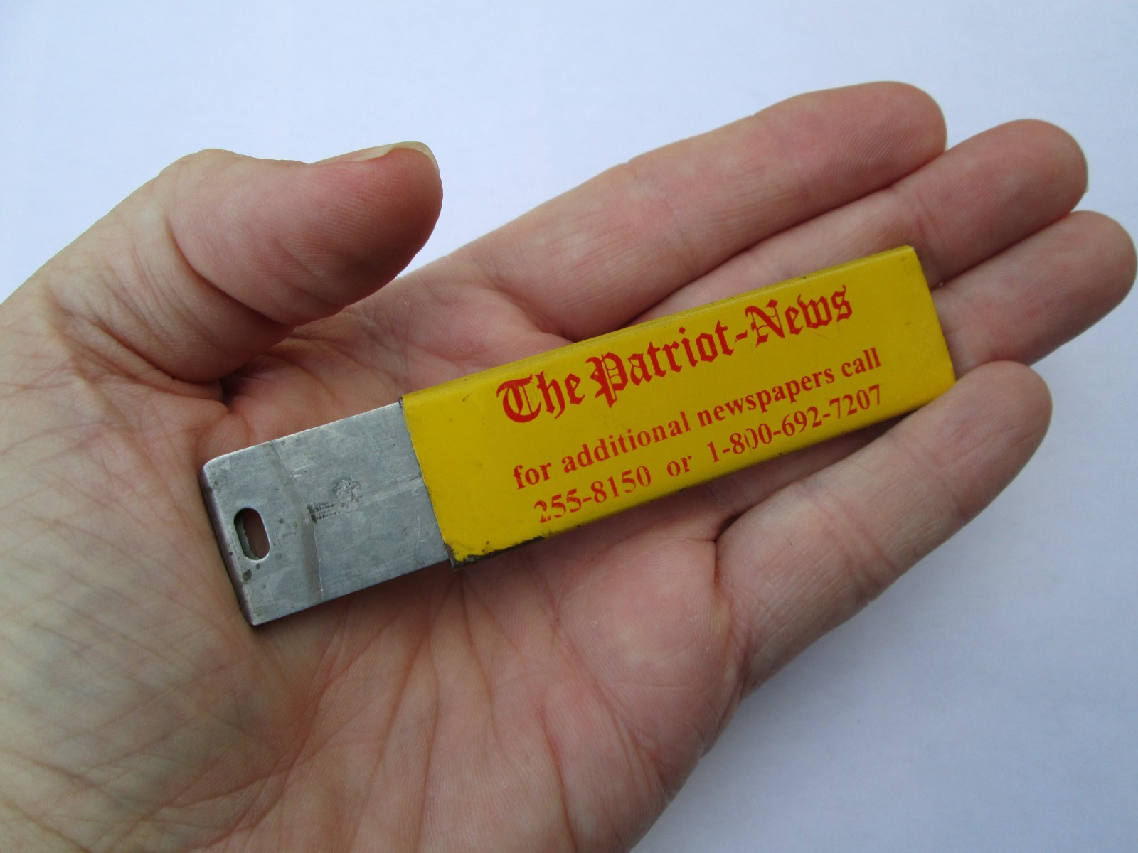 Vintage The Patriot News Harrisburg Pa Newspaper Razor Blade Box Cutter Knife