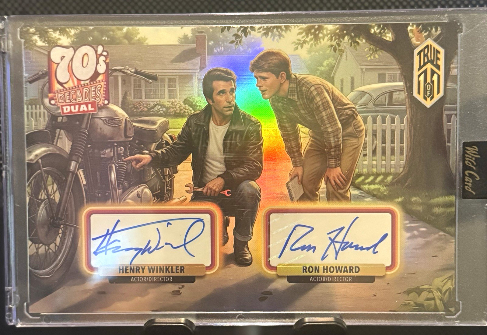 Wild Card 2026 70's Decades Dual Henry Winkler Ron Howard Auto True 1/1 Wild Card 2026 70's Decades Dual Henry Winkler Ron Howard Auto True 1/1