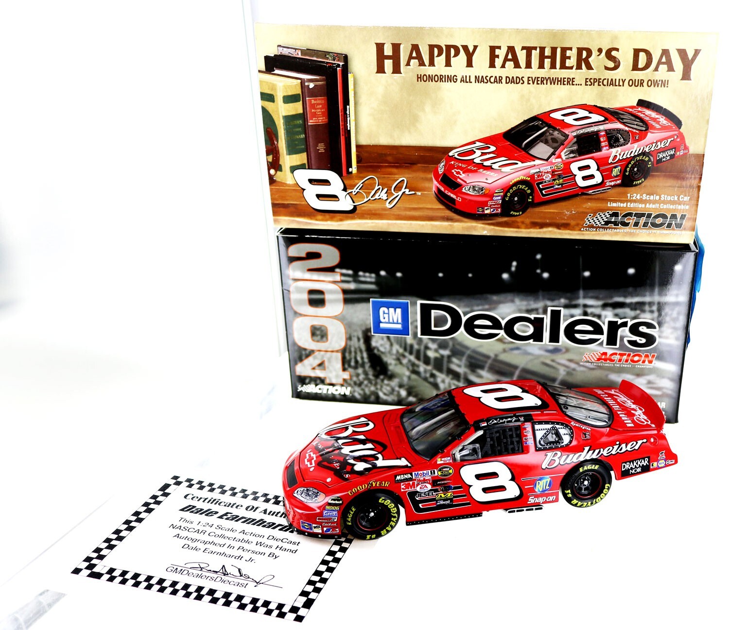 Dale Jr. #8 Dealers 2004 Budweiser / Father\'s Day Monte Carlo 1/24th Scale Dale Jr. #8 Dealers 2004 Budweiser / Father\'s Day Monte Carlo 1/24th Scale