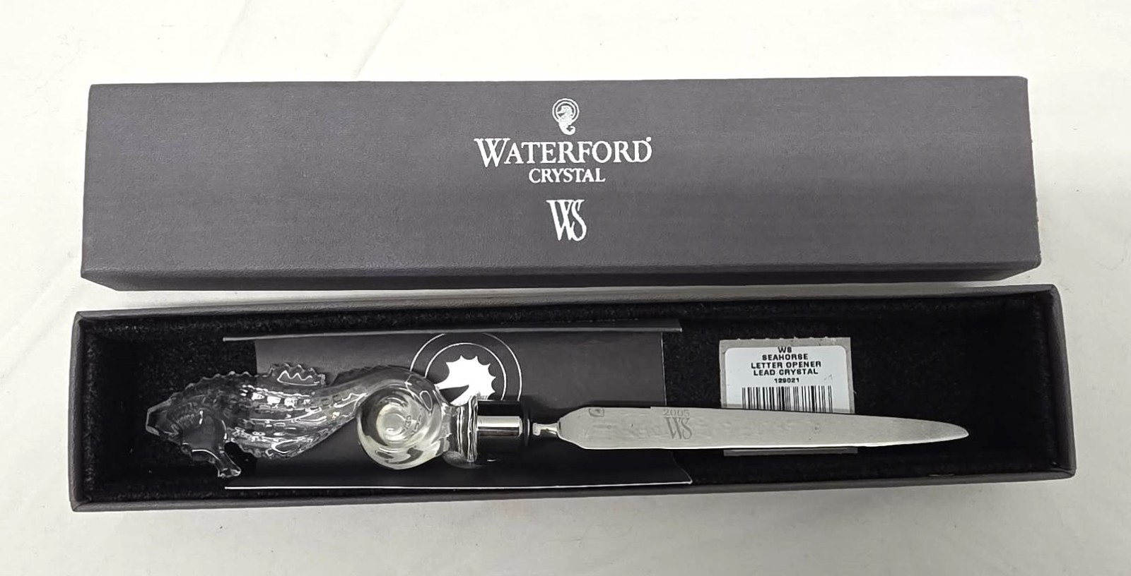 Retired NEW Waterford Society Irish Crystal SEAHORSE 8 1/2\