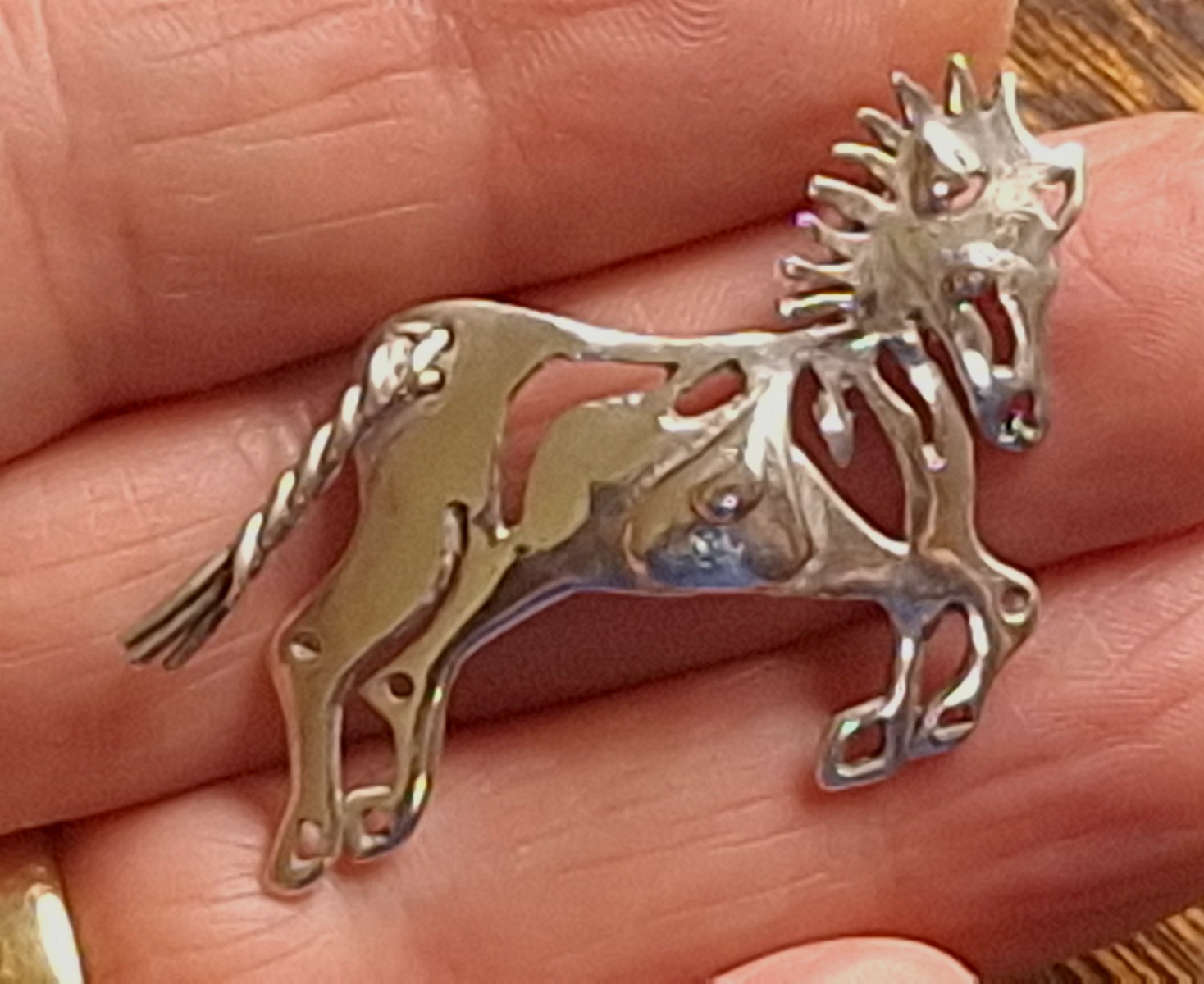 Vintage Horse Sterling Silver 925 Pendant Thailand Jumper Contemporary Unusual Vintage Horse Sterling Silver 925 Pendant Thailand Jumper Contemporary Unusual