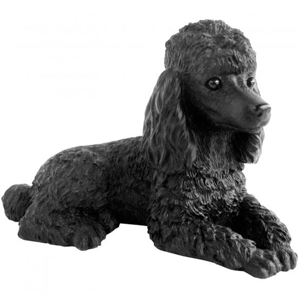 Poodle Figurine Hand Painted Black - Sandicast