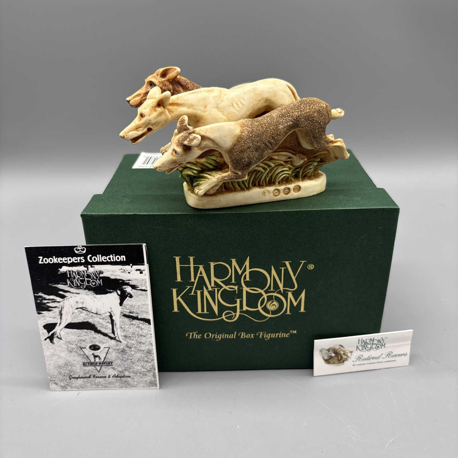 Harmony Kingdom 1999 Retired Racers Greyhounds Trinket Box LE 4125/5000