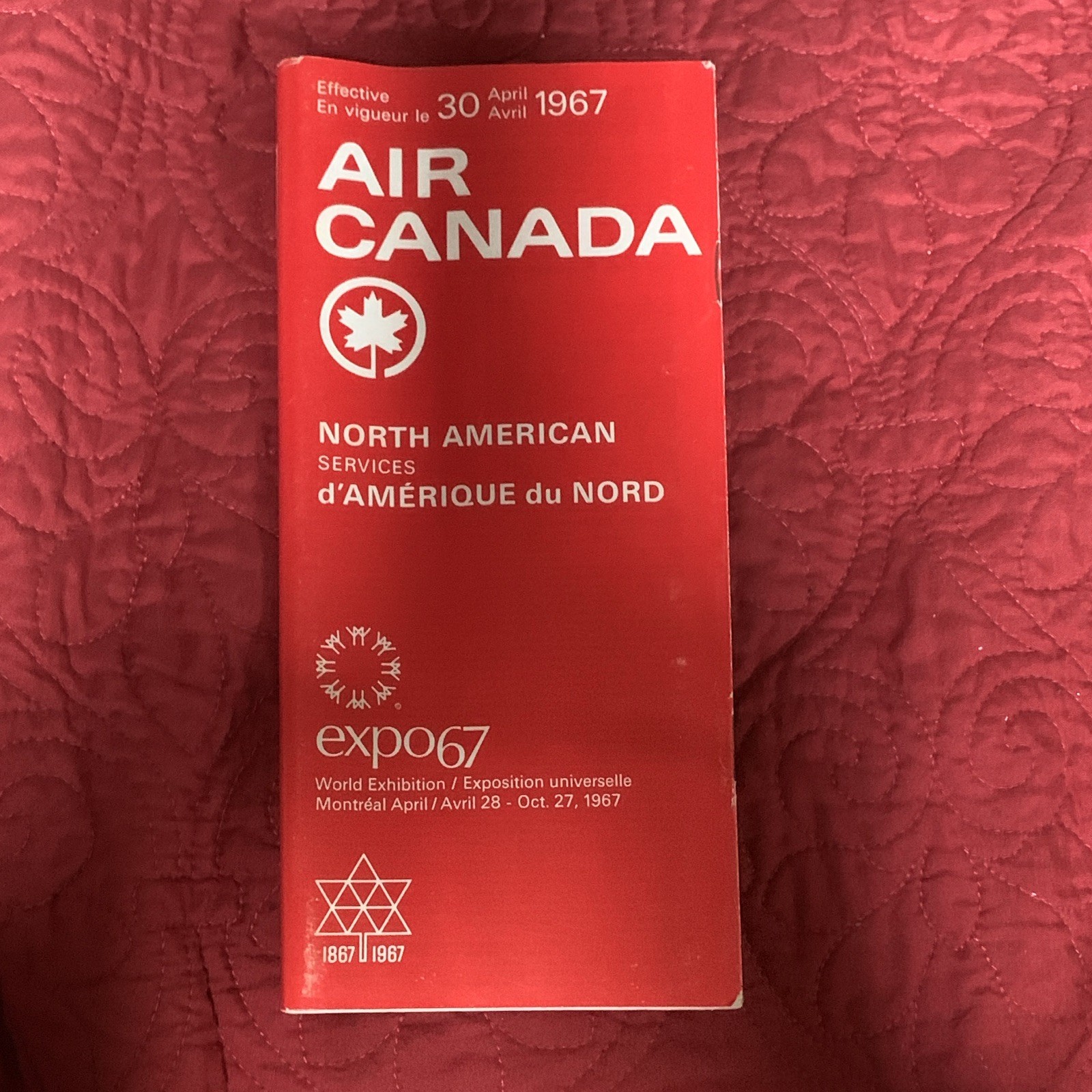 Air Canada North American Expo 67 World Exhibition Montreal Apr28-oct27 Brochure