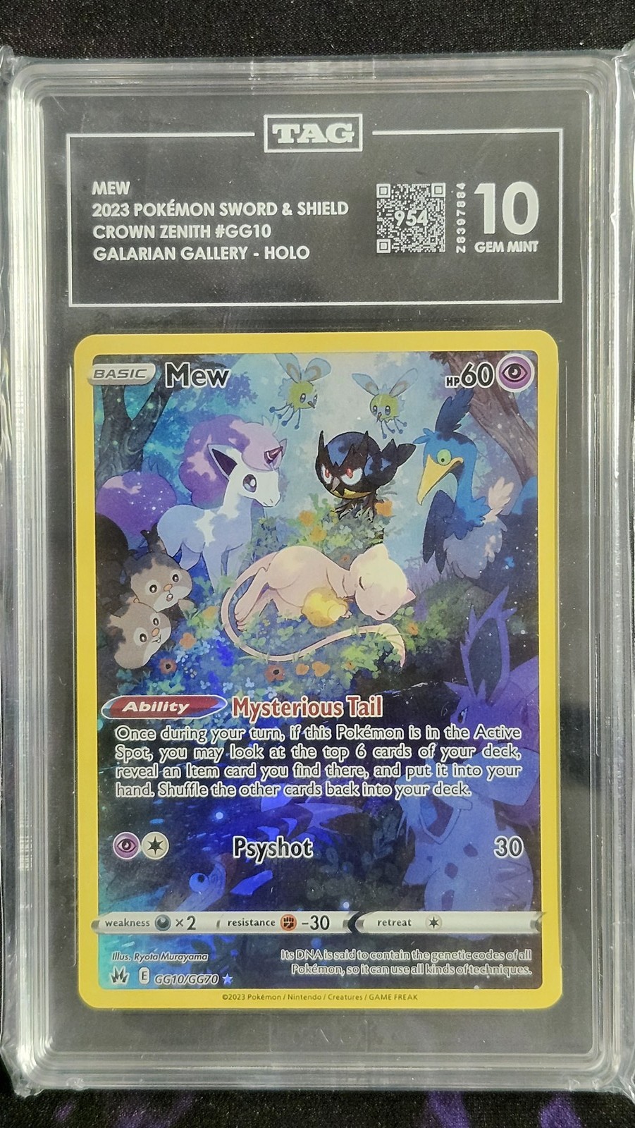 Pokemon TAG 10 Mew GG10 Crown Zenith