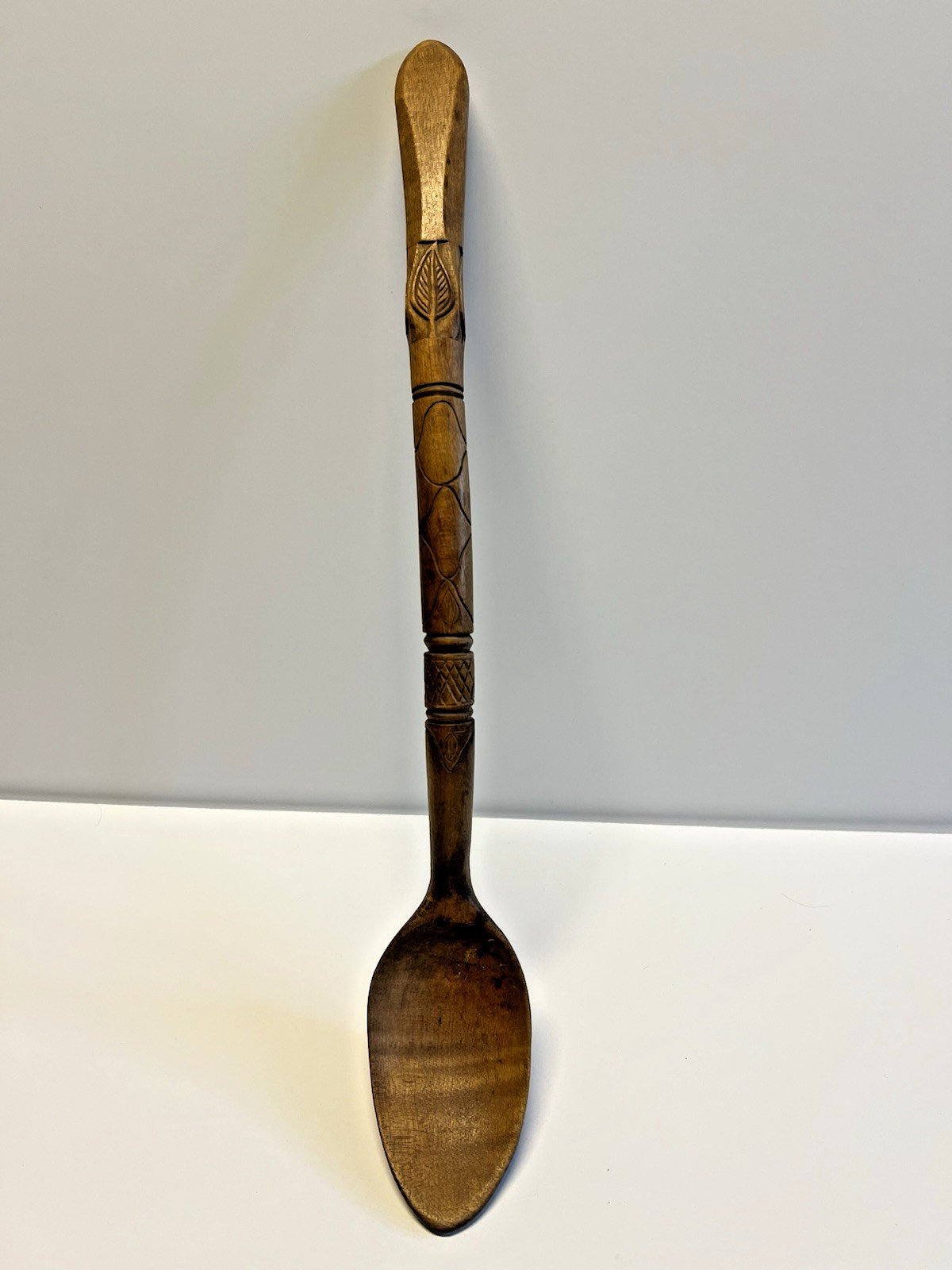 Native American Indian Highly Hand Carved Wooden Ladle; Late 19th Century Native American Indian Highly Hand Carved Wooden Ladle; Late 19th Century