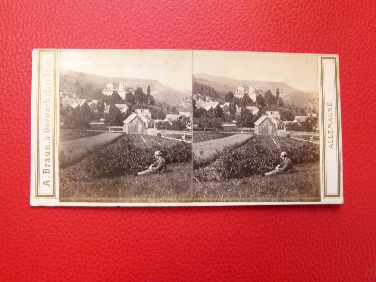 Stereo Image Thuringia Gotha Castle Elgersburg by Braun approx. 1898 155.