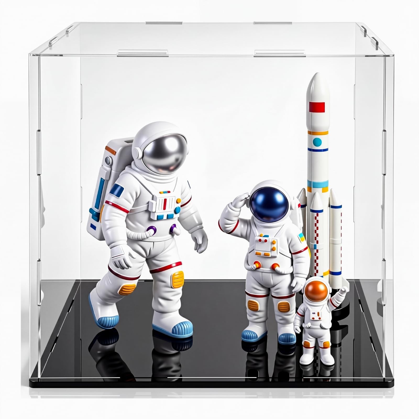 Yungyan 1 Pack Clear Self-Assembly Acrylic Display Case 6 x 6 x 6 Inch, Yungyan 1 Pack Clear Self-Assembly Acrylic Display Case 6 x 6 x 6 Inch,