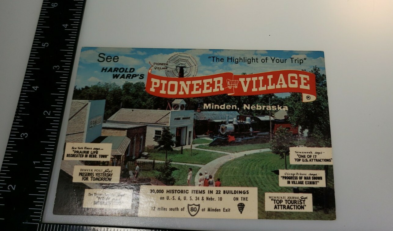 Harold Warp\'s Pioneer Village Postcard - Minden Nebraska \