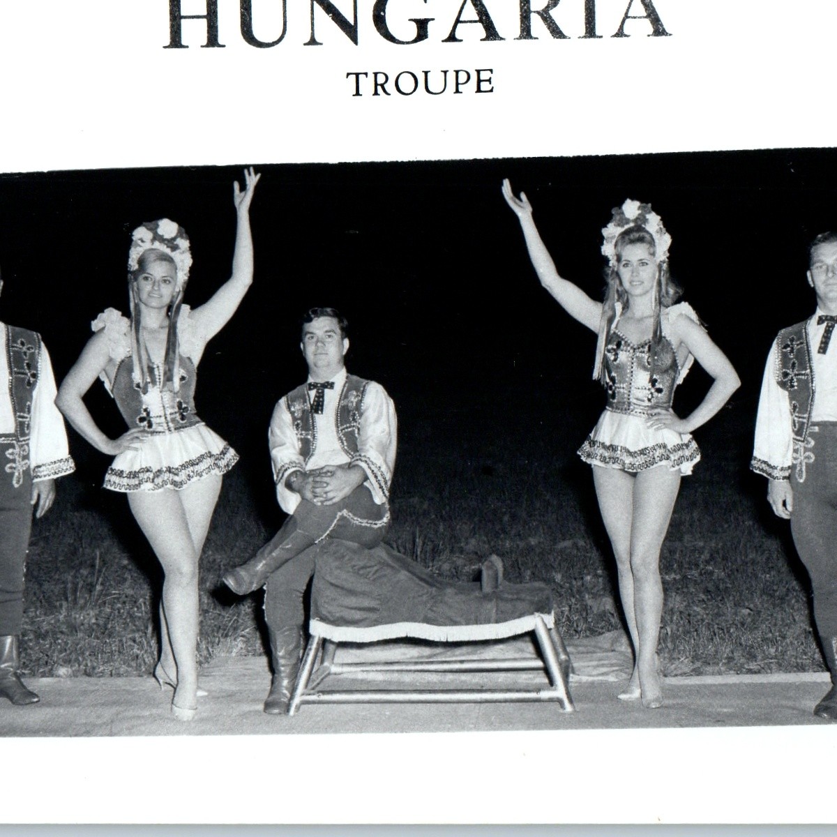 c1960s The Royal Hungaria Troupe Circus Acrobat Foot Juggling Risley Act Photo