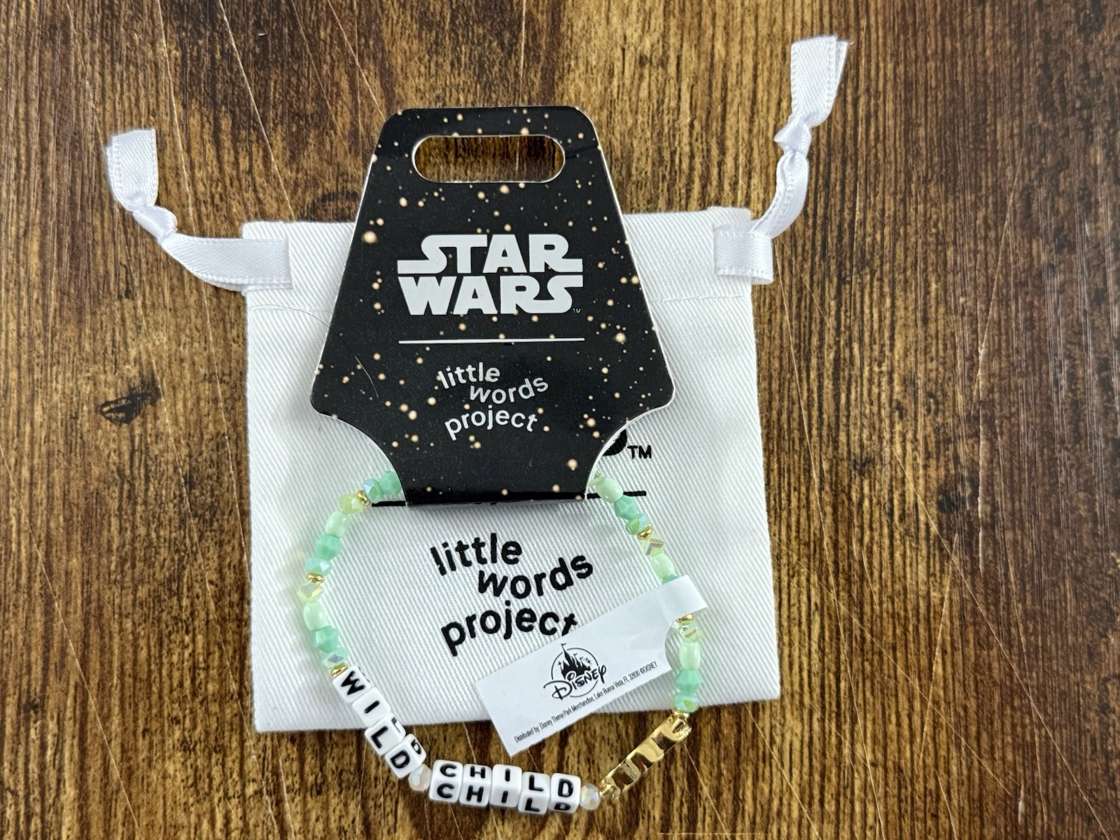 Disney Parks Star Wars Little Words Project Bracelet Wild Child New With Tags