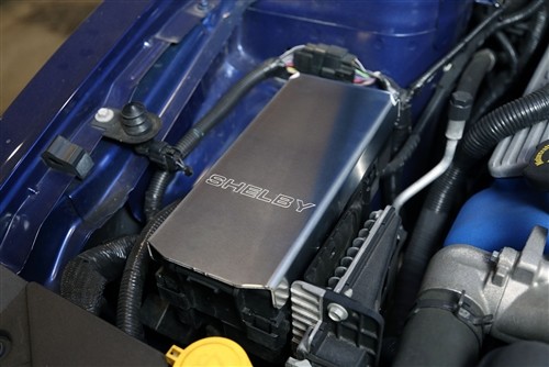 SHELBY Logo Aluminum Fuse Box Cover- Fits 2010-2014 Ford Mustang GT & GT500 Only