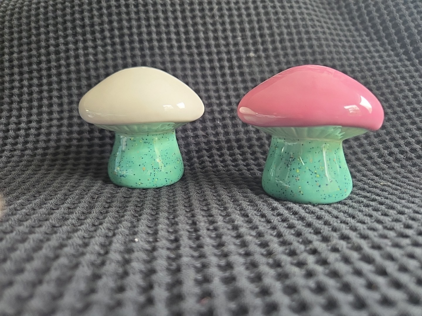 Cute Vintage Ceramic Mushroom Salt and Pepper Shakers Handmade