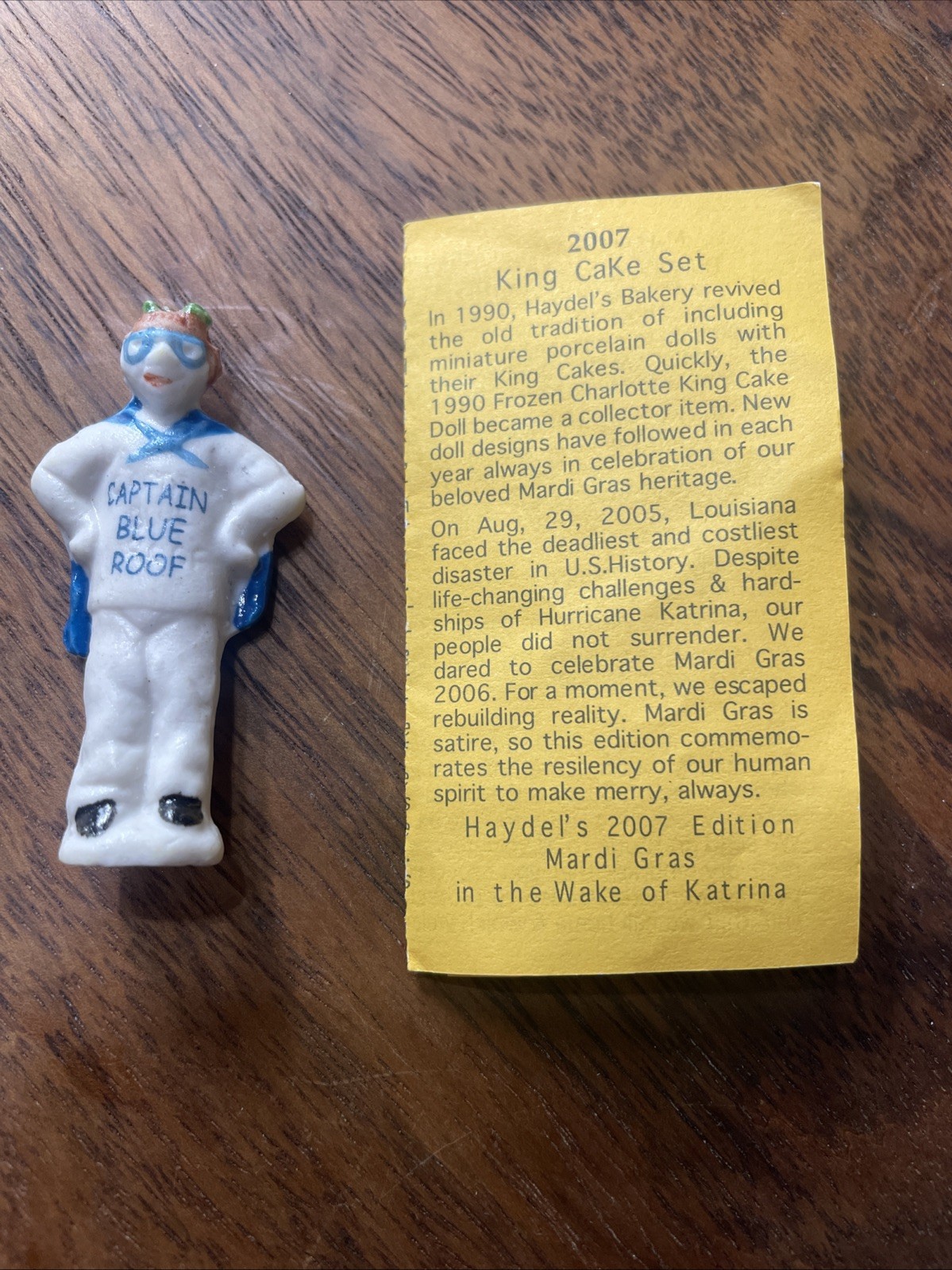 Haydel’s Bakery King Cake Baby ~ 2007 Captain Blue Roof