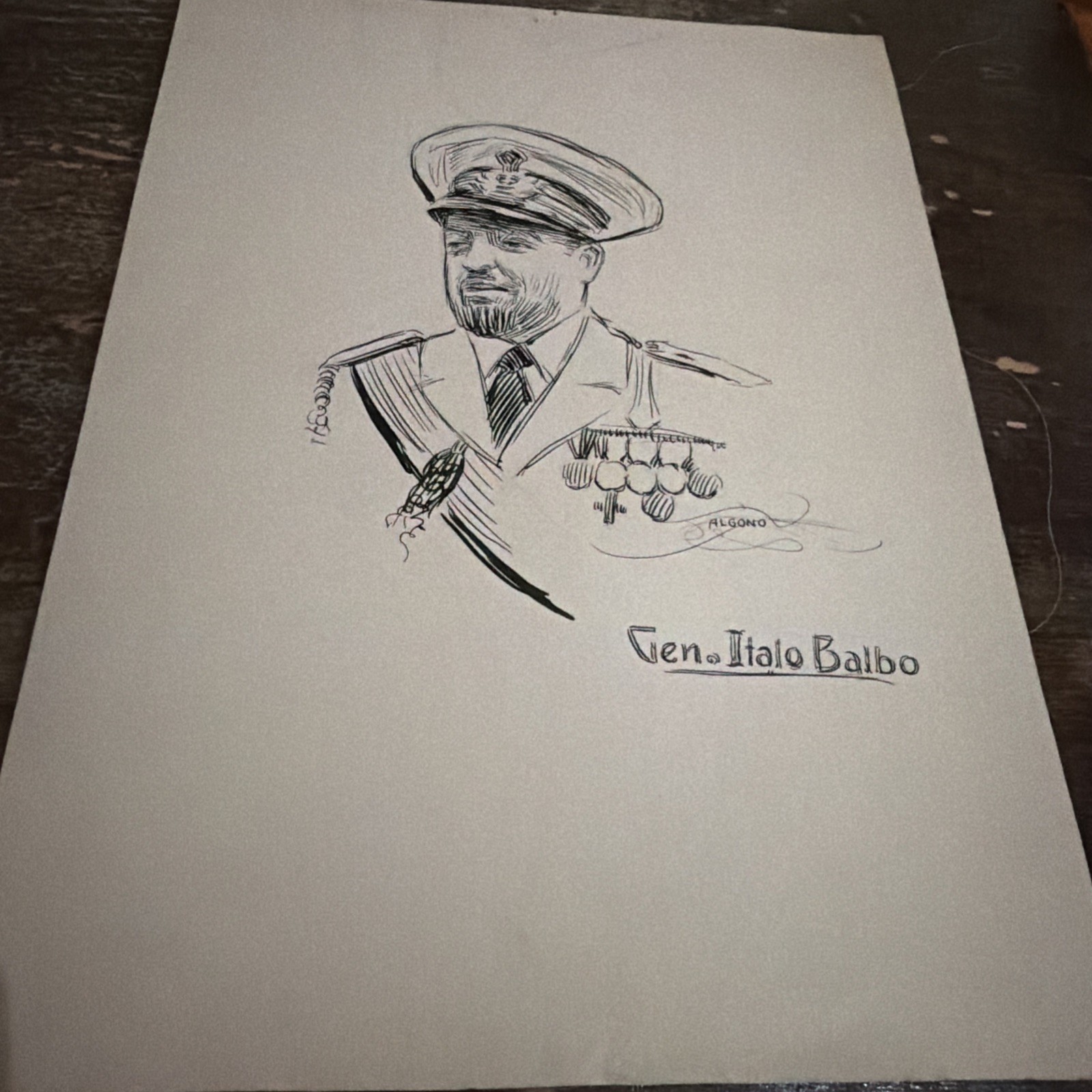 Original 1931-1934 News Sketch Portfolio Mussolini Italo Balbo Max Schmeling WI