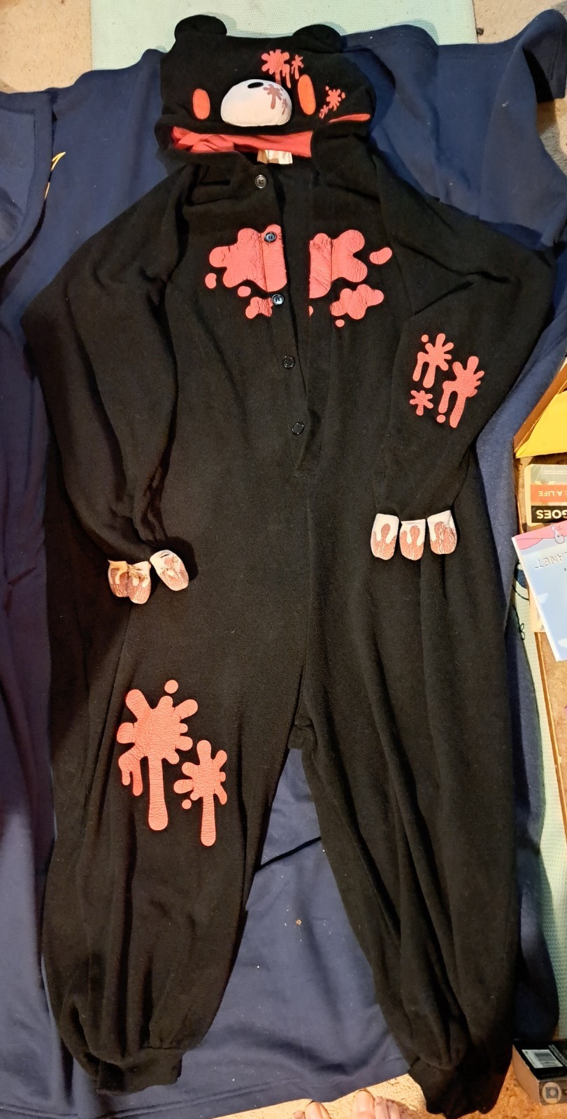SAZAC Black Bloody Gloomy Bear Kigurumi