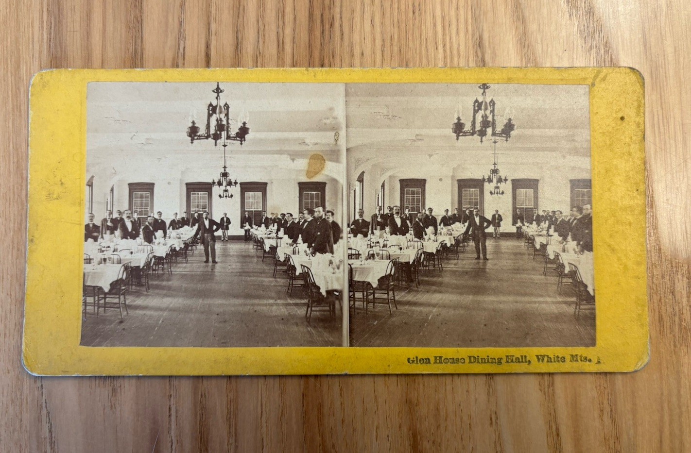 Stereoview Glen House Dining Hall White Mountains New Hampshire by F. White & Co Stereoview Glen House Dining Hall White Mountains New Hampshire by F. White & Co