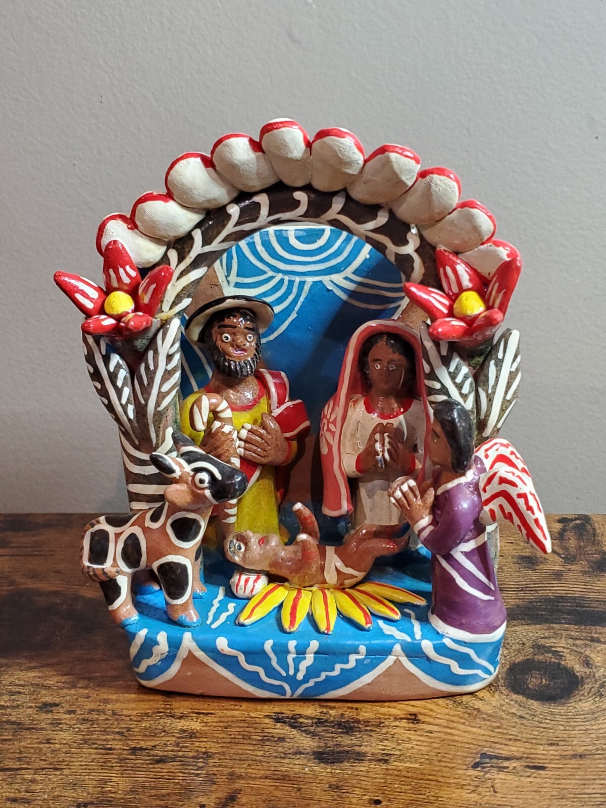 Carmela Martinez Alvarez Mexico Folk Art Pottery Nativity Catholic Gift Vintage 