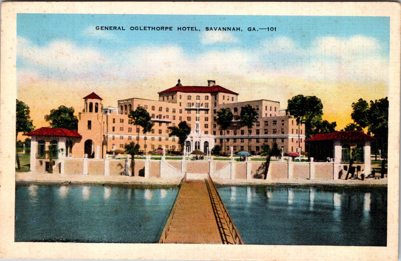 The General Oglethorpe Hotel Savannah Georgia White Border Post Card