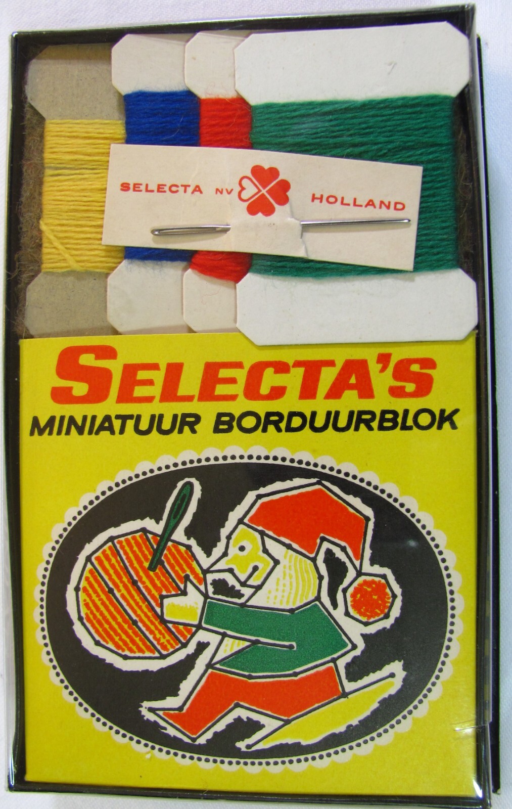 Vintage Selecta\'s Dutch Miniature Embroidery Block Sewing Cards 3.5\