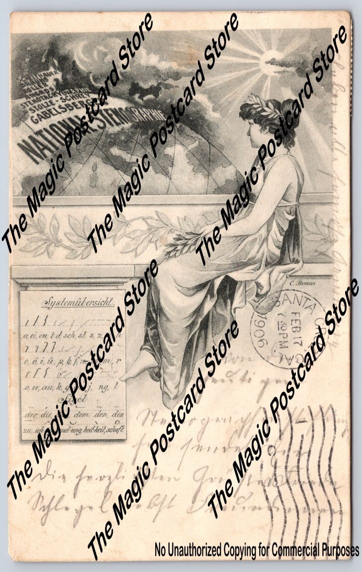 German National Stenographie Shorthand Cover to Santa Cruz California 1906