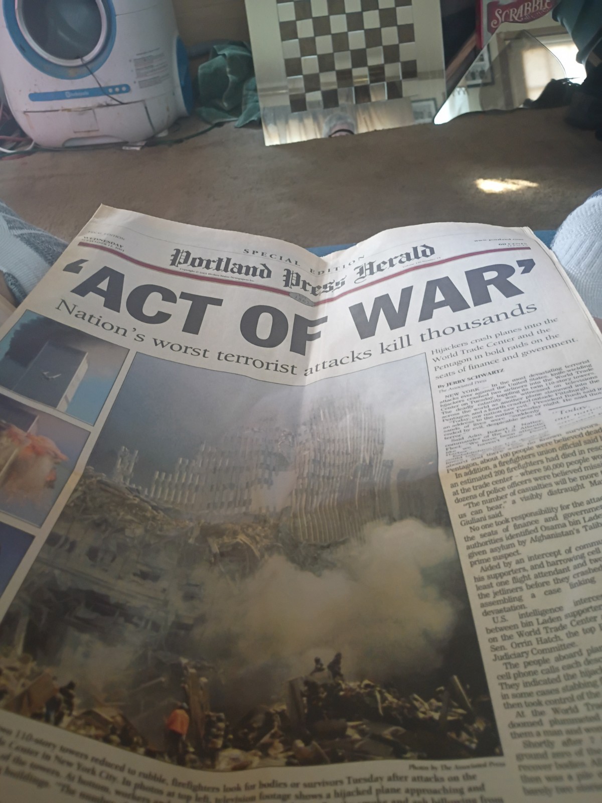 9/11 Portland Press Herald Maine Newspaper Great Condition 