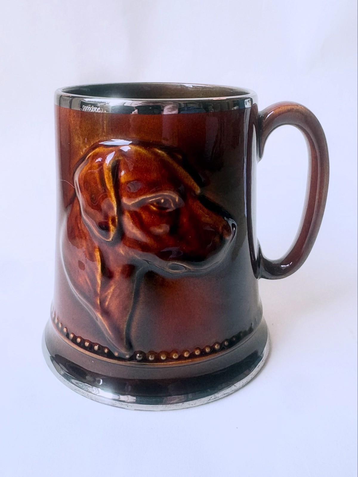 VINTAGE SylvaC Pottery Hunting Dog Tankard Mug #2375
