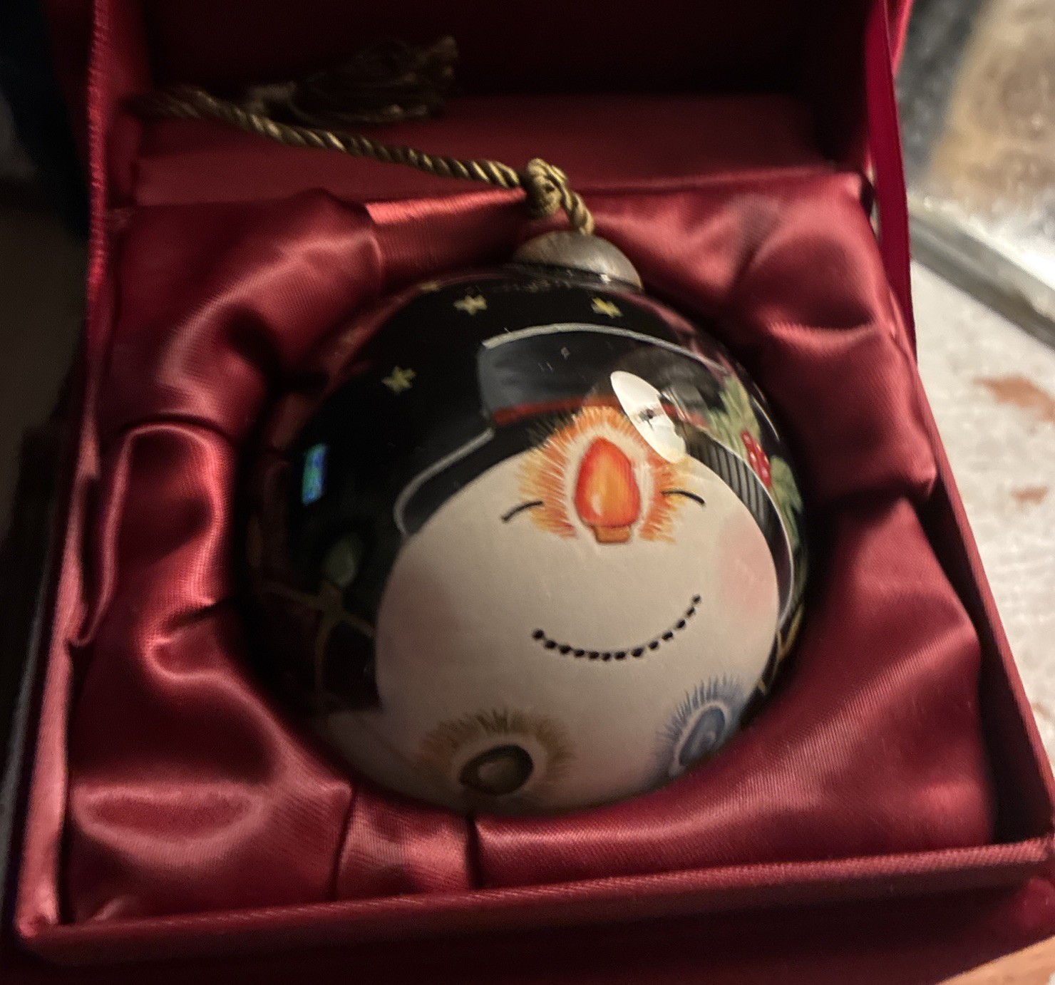 Ne\'Qwa Hand Painted Ornament D-Light-Ful Snowman 7000627 Susan Winget 2012 Ne\'Qwa Hand Painted Ornament D-Light-Ful Snowman 7000627 Susan Winget 2012