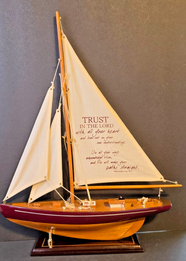 Vintage Christian Inspirational Sailboat Decor 14\ Vintage Christian Inspirational Sailboat Decor 14\