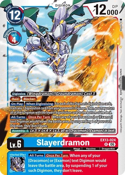 Digimon EX13 Chivalrous XIII Slayerdramon Ex13-024 Rare x 4 Playset Pre Order Digimon EX13 Chivalrous XIII Slayerdramon Ex13-024 Rare x 4 Playset Pre Order