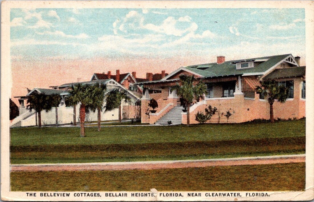 BELLEVIEW COTTAGES Bellair Heights CLEARWATER Florida FL c1925 Postcard
