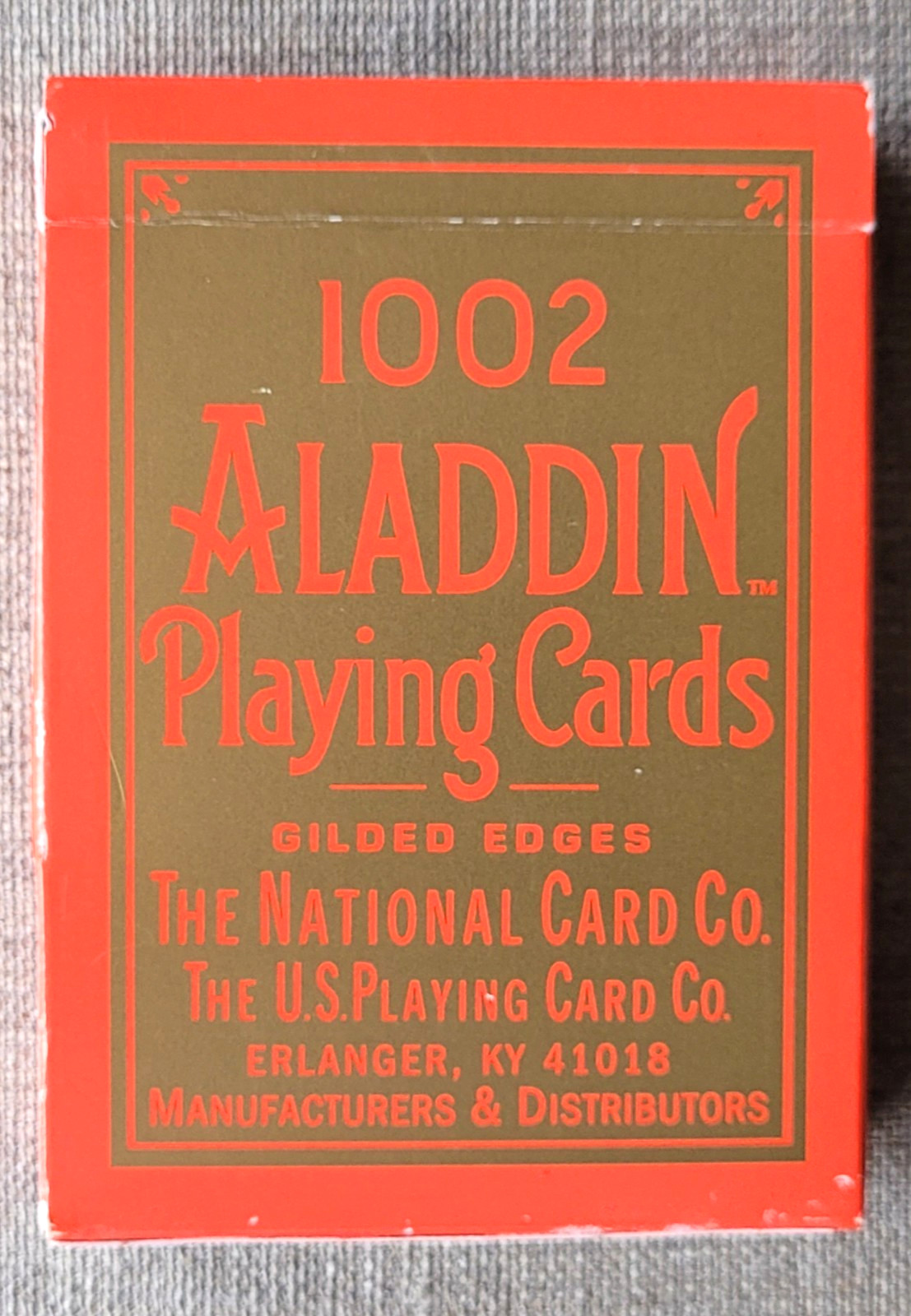 ALADDIN 1002 GILDED EDGES Playing cards deck 54 USA 2009