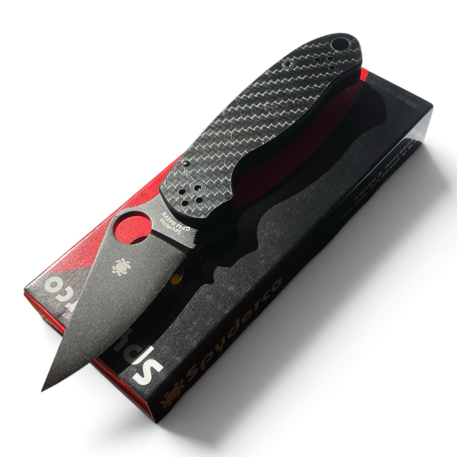 Spyderco Para 3 C223GPBK CPM S45VN DLC Flytanium Carbon Fiber Folding Knife