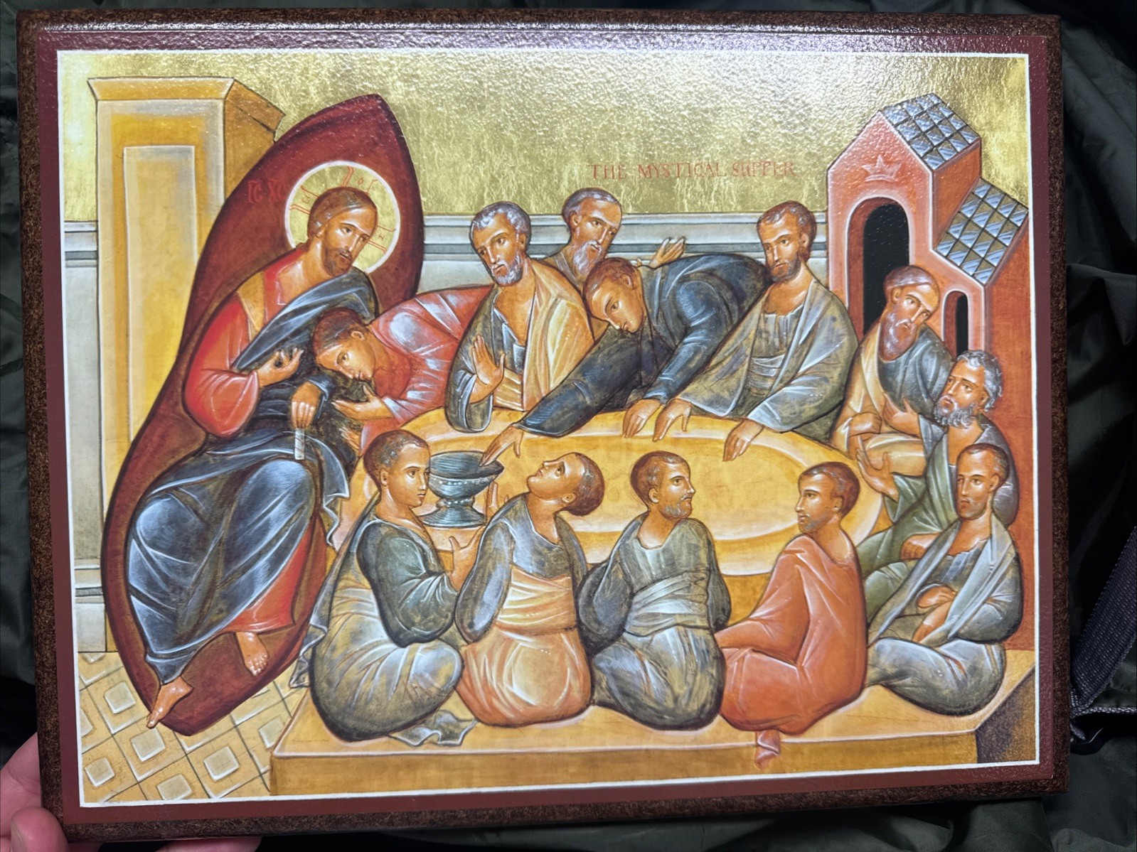 Easter Orthodox ICON of “The Mystical supper”. Large Wall Hanging Icon Easter Orthodox ICON of “The Mystical supper”. Large Wall Hanging Icon
