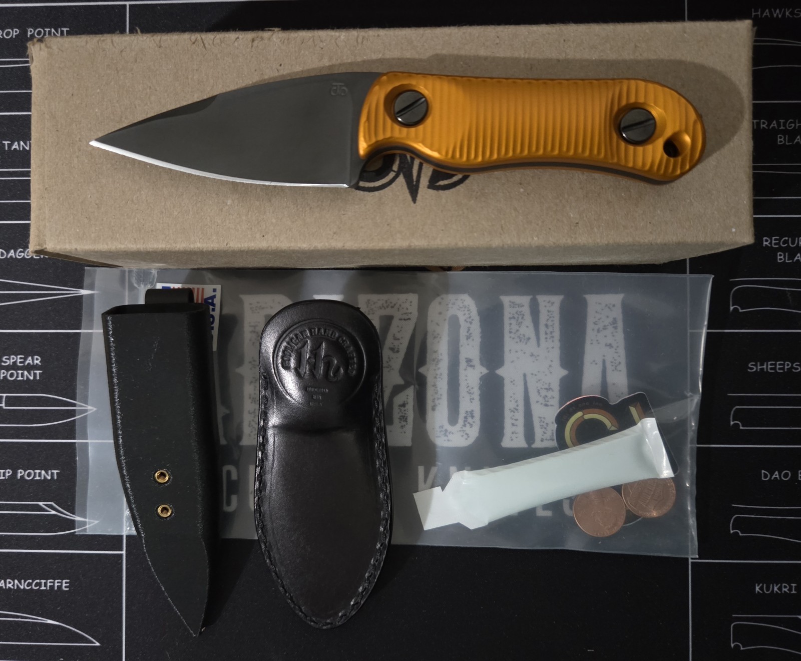 Turner CNC EL Burro DLC Magnacut Aluminum Scales W/ Jeyr Lindsey Leather Sheath 