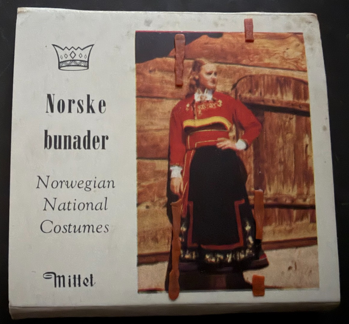 Norske Bunader: 12 fold-out images of Norwegian National Costumes ca. 1950