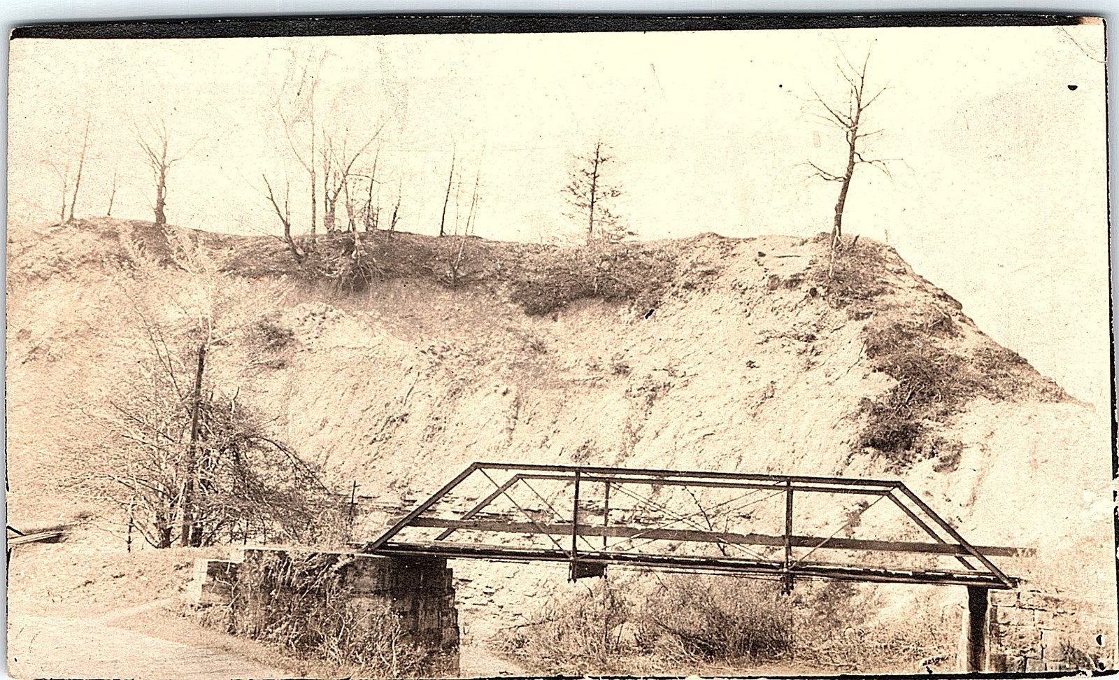 Vintage Postcard Rustic Footbridge Creek Real Photo Snapshot Antique Vintage Postcard Rustic Footbridge Creek Real Photo Snapshot Antique