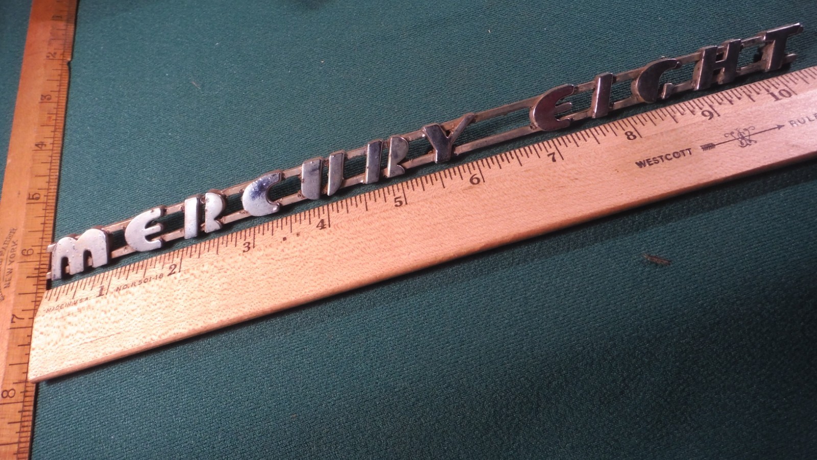 CG86 Mercury Eight Hood Side Emblem Vintage 1940 MERCURY EIGHT TOWN SEDAN