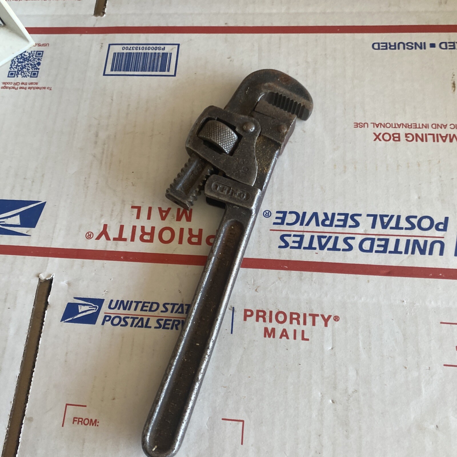 Vintage no 10 TRIMO TRIMONT MFG CO. Pipe Wrench, 1-7/8