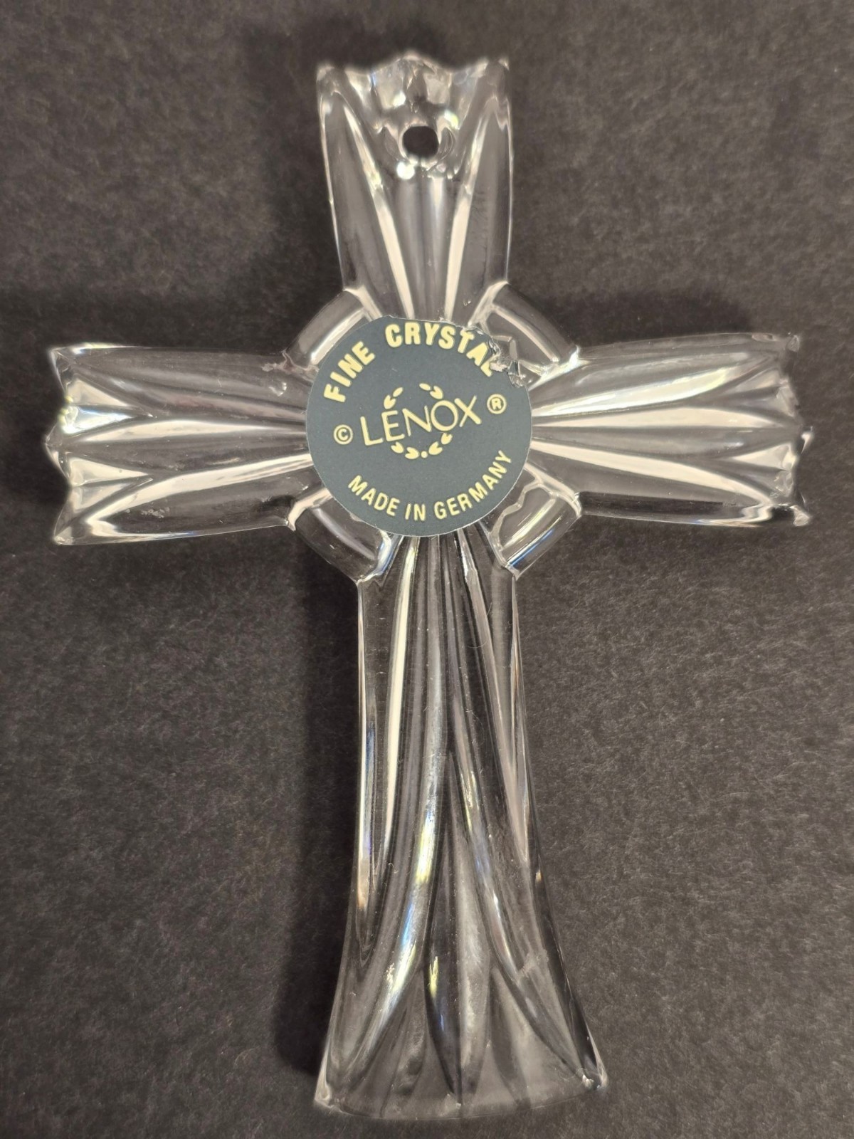 Lenox Full Lead Crystal Cross made in Germany Wedding Promises collection clear