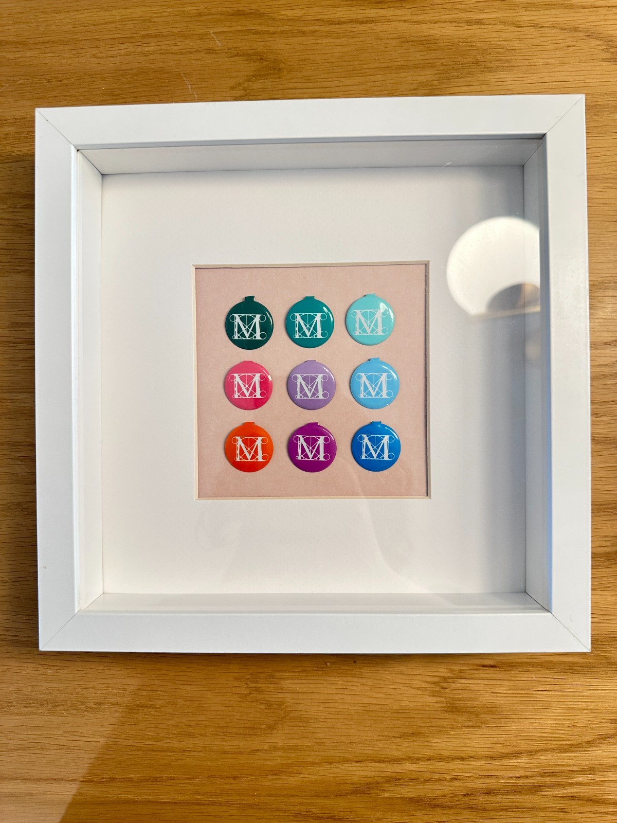 Metropolitan Museum of Art MET NYC Metal Clip Pin Buttons Framed Art
